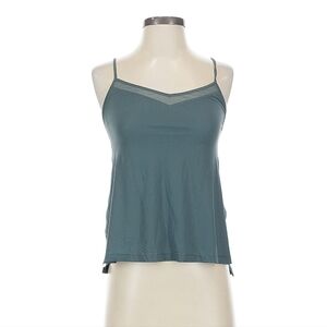 Lululemon Strappy Back Tank Top Gree  Mesh Detail Yoga Cami